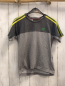 Preview: Adidas  T-Shirt Gr. 128  grau hellgrau + gelb hellgrün grüne Streifen 
