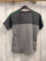 Preview: Adidas  T-Shirt Gr. 128  grau hellgrau + gelb hellgrün grüne Streifen 