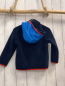 Preview: S´Oliver  Plüschjacke  Gr. 92  blau + hellblaue Kapuze + Bauchtasche roter Bund 