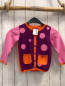 Preview: Tom Tailor  Strickjacke  Gr. 86  lila rosa mit rosa Punkten orange Bund + Taschen 