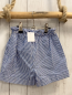 Preview: Monnalisa  Shorts  Gr. 98  blau weiße Streifen silber Steine 
