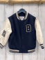 Preview: zara Jacke Gr. 92  blau weiße Ärmel Collegestil