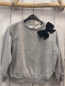 Preview: H&M  Pullover  Gr. 122/128  grau schwarze Schleife