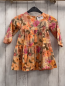 Preview: Next  Kleid  Gr. 92  beige orange rost pink oliv Blumen + Blätter 