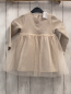 Preview: Zara  Kleid  Gr. 92  beige weiße Quadrate mit golden Glitzer Tüllüberrock