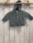 Preview: Zara  Strickjacke  Gr. 68  hellblau weiß ocker meliert Kapuze 