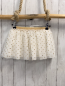 Preview: Petit Bateau  Rock  Gr. 104  weiß Tüllrock mit goldene Glitzersteinen + goldenem Glitzerbund 