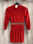 Preview:   Kleid  Gr. 116  rot Samt goldener Taillenbereich 