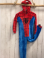 Preview:   Plüschoverall Gr. 122  rot hellblau Spiderman 