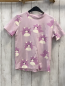 Preview: H&M  T-Shirt  Gr. 134  lavendel runde Tiere mit weißen Hörnern 