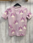 Preview: H&M  T-Shirt  Gr. 134  lavendel runde Tiere mit weißen Hörnern 