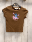 Preview: H&M  T-Shirt  Gr. 122/128  braun Rippen Stitch Blume 