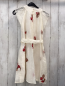 Preview:   Kleid  Gr. 134/140  weiß gestickte Blumen + Blätter 