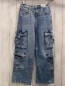 Preview:   Hose  Gr. 146  blau Jeans aufgesetzte Taschen Bund verstellbar 