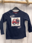 Preview: H&M  Langarmshirt  Gr. 98  blau Pailettenbild Lastwagen weiße Schrift 