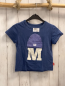 Preview:   T-Shirt  Gr. 110  blau Strickmütze weißes "M" 