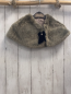 Preview: Mexx  Poncho  Gr. 104  grau Fell schwarze Schleife 