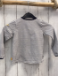 Preview: Steiff Langarmshirt Gr. 86  weiß dunkelblaue Streifen Rüsschen