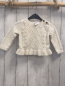 Preview: GAP Pullover  Gr. 74  weiß Zöpfe + Lochmuster 