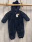 Preview: Steiff  Plüschoverall Gr. 62  blau Kapuze mit Ohren 