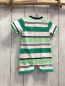 Preview: Steiff  Playsuit  Gr. 62  weiß grün mint schwarze Streifen 