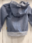 Preview: Steiff  Sweatjacke  Gr. 74  blau + blau weiß gestreifter Bund 