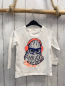 Preview: Billybrandit Langarmshirt Gr. 98  weiß Monster mit Kopfhörern