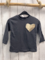 Preview: zara Langarmshirt Gr. 98  grau goldenes Herz