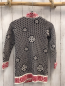 Preview: Tahari Strickjacke Gr. 116  grau weiß rot gemustert