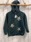 Preview: zara Sweatjacke Gr. 128  dunkelgrün Pailettensterne