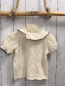 Preview: H&M  Sommerbluse  Gr. 98  creme Struktur Kragen mit schwarzem Rand 