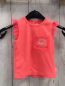 Preview: Billieblush  T-Shirt  Gr. 74  neonrot Rippen Muschel Tüllärmel 