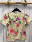 Preview: Zara  T-Shirt  Gr. 140  gelb transparente Pailetten bunte Blumen 