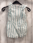 Preview:   Playsuit  Gr. 86  weiß mint silber Streifen Rüschen 