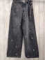 Preview: Zara  Hose  Gr. 158/164  grau Jeans bestickt Stitch Bund verstellbar 