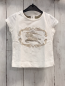 Preview: Burberry  T-Shirt  Gr. 68  weiß beige silber Druck mit Ritter mit Lanze 