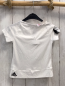 Preview: Adidas  Sportshirt  Gr. 116  weiß schwarze Schrift 