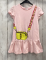 Preview: Marc Jacobs  Kleid  Gr. 128  rosa gelbe Tasche mit gestreiftem Tragegut 