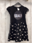 Preview:   Kleid  Gr. 110  rot Pailettenfußball + weiß schwarze Fußbälle 