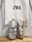 Preview: zara neu Sandalen + Staubbeutel Gr. 25  silber glänzend NP 25,95 €