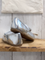 Preview: neu zara Schuhe Gr. 24  silber glänzend NP 22,95€