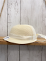 Preview: Solid Hut Gr. 49cm  natur weißes Band Schleife