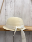 Preview: Solid Hut Gr. 49cm  natur weißes Band Schleife