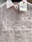 Preview: neck & neck neu Hemd Gr. 92  weiß rote Streifen blaue Blumen NP 39 €