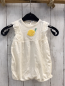 Preview: Emily & Oliver Playsuit Gr. 68  weiß Zitrone Lochmuster am Ärmel