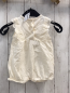 Preview: Emily & Oliver Playsuit Gr. 68  weiß Zitrone Lochmuster am Ärmel