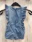 Preview: carrement beau Playsuit Gr. 68  blau Jeans Lochmuster am Ärmel
