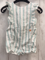 Preview: carrement beau Playsuit Gr. 80  weiß mint silber glitzer Streifen