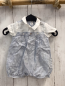 Preview: Il Gufo Playsuit Gr. 56  weiß + blau weiß gestreift