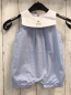 Preview: Jacadi Playsuit Gr. 68  blau weiß kariert Bär 